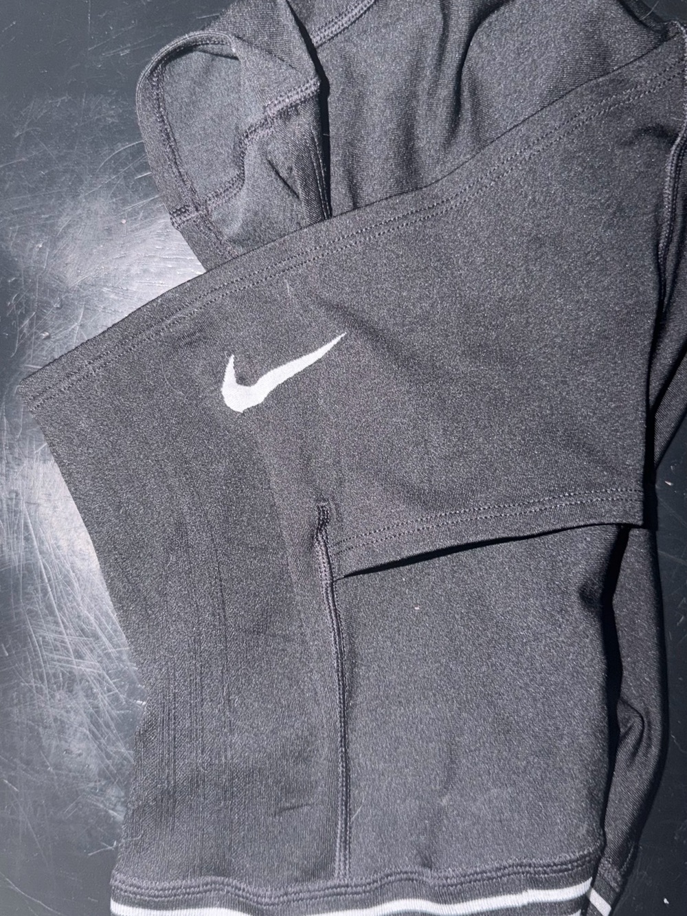 Nike Black Leggings with White Swoosh Accent